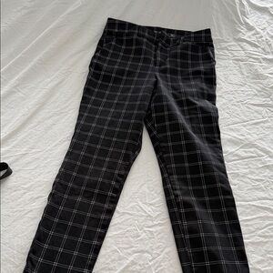 Women’s Black Checkered Pants
